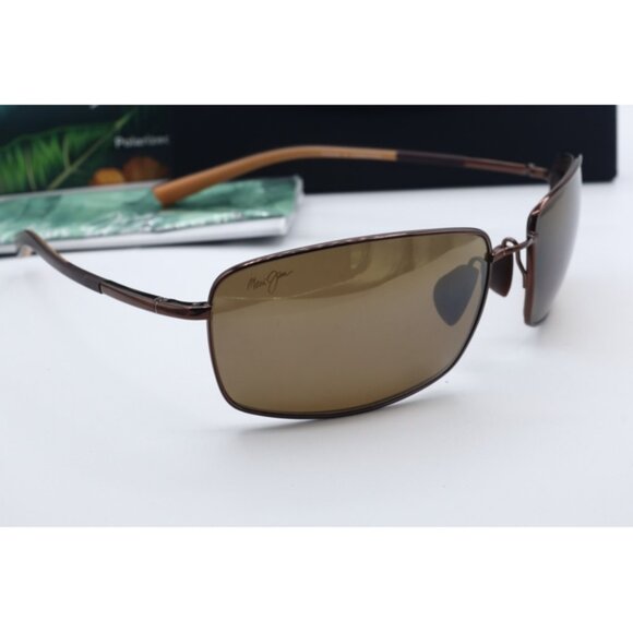 Maui Jim Ironwoods MJ 320-23 Brown Wrap Sunglasses Brown polarized Lenses 65mm main image 4